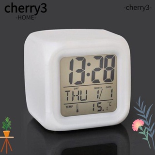 Cherry3 นาฬิกาปลุกดิจิทัล LED บอกอุณหภูมิ ปฏิทิน ตั้งโต๊ะ ข้างเตียง ตกแต่งบ้าน