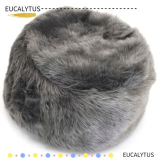 Eutus หมวกแก๊ป ผ้าฟลีซ ขนเฟอร์เทียม แบบหนา ให้ความอบอุ่น หรูหรา หลากสี แฟชั่นฤดูหนาว สไตล์รัสเซีย สําหรับผู้หญิง