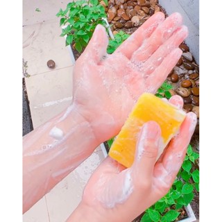 🌸ของแท้-ส่งเร็ว🌸  สบู่ Lemon Gluta Scrub เร่งผิวขาว x10 เลม่อนกลูต้า สครับ