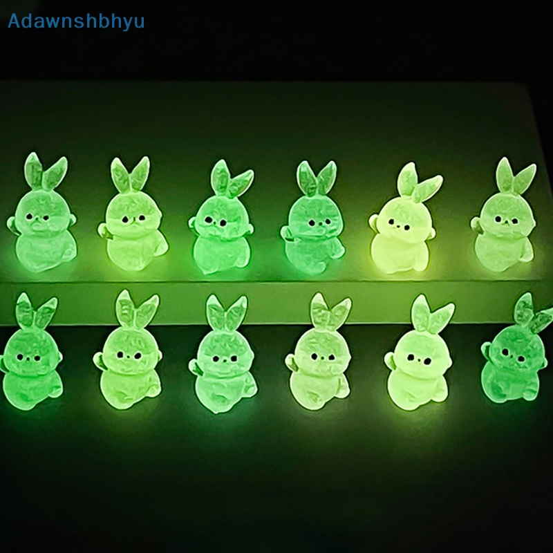 adhyu-ฟิกเกอร์กระต่ายน่ารัก-เรืองแสง-ขนาดเล็ก-สร้างสรรค์-สําหรับตกแต่งบ้าน-สวน-diy-5-ชิ้น