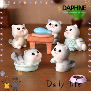 Daphne ฟิกเกอร์แมวจิ๋ว DIY สําหรับตกแต่งสวน