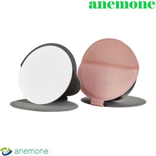 Anemone กระจกแต่งหน้า ทรงกลม สเตนเลส PU ขนาดเล็ก พับได้ สําหรับเดินทาง