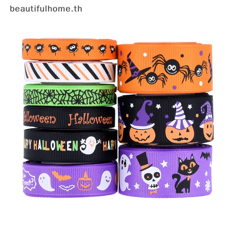 halloween-decor-ริบบิ้น-ลายฟักทอง-แมงมุม-สําหรับตกแต่งปาร์ตี้ฮาโลวีน-10-หลา-ต่อล็อต