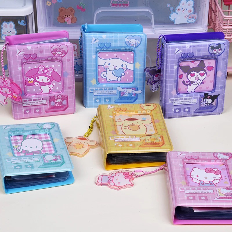 sanrio-ใหม่-อัลบั้มลายการ์ตูนอนิเมะ-kuromi-cinnamoroll-my-melody-hello-kitty-ขนาดเล็ก-สําหรับเด็กผู้หญิง