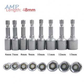 ⚡NEW 8⚡Nut Driver Socket Grey 1pc 48mm Chrome Vanadium Steel Electric Drill Bit