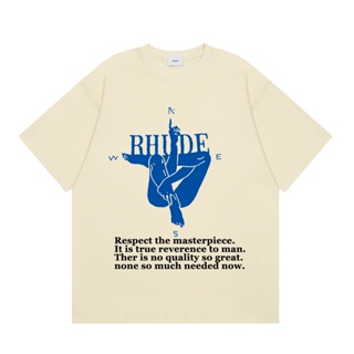 【รีบมา!】Rhud.e เสื้อยืดคอกลม ผ้าฝ้าย แบบนิ่ม อินเทรนด์ สําหรับเด็กผู้ชาย