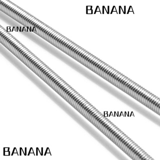 Banana1 แท่งสกรูเกลียว M6-1.0 สเตนเลส 304 ยาว 250 มม. สีเงิน 2 ชิ้น