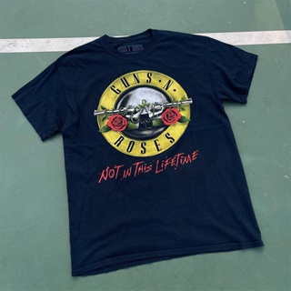 เสื้อยืดแขนสั้น ผ้าฝ้าย พิมพ์ลาย Guns N Roses Guns and Roses Guns Band สําหรับผู้ชาย