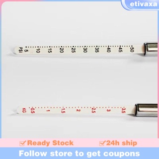 [Etivaxa] เกจวัดความดันลมยาง แบบสเตนเลส สําหรับรถจักรยานยนต์ Rvs 2 ชิ้น