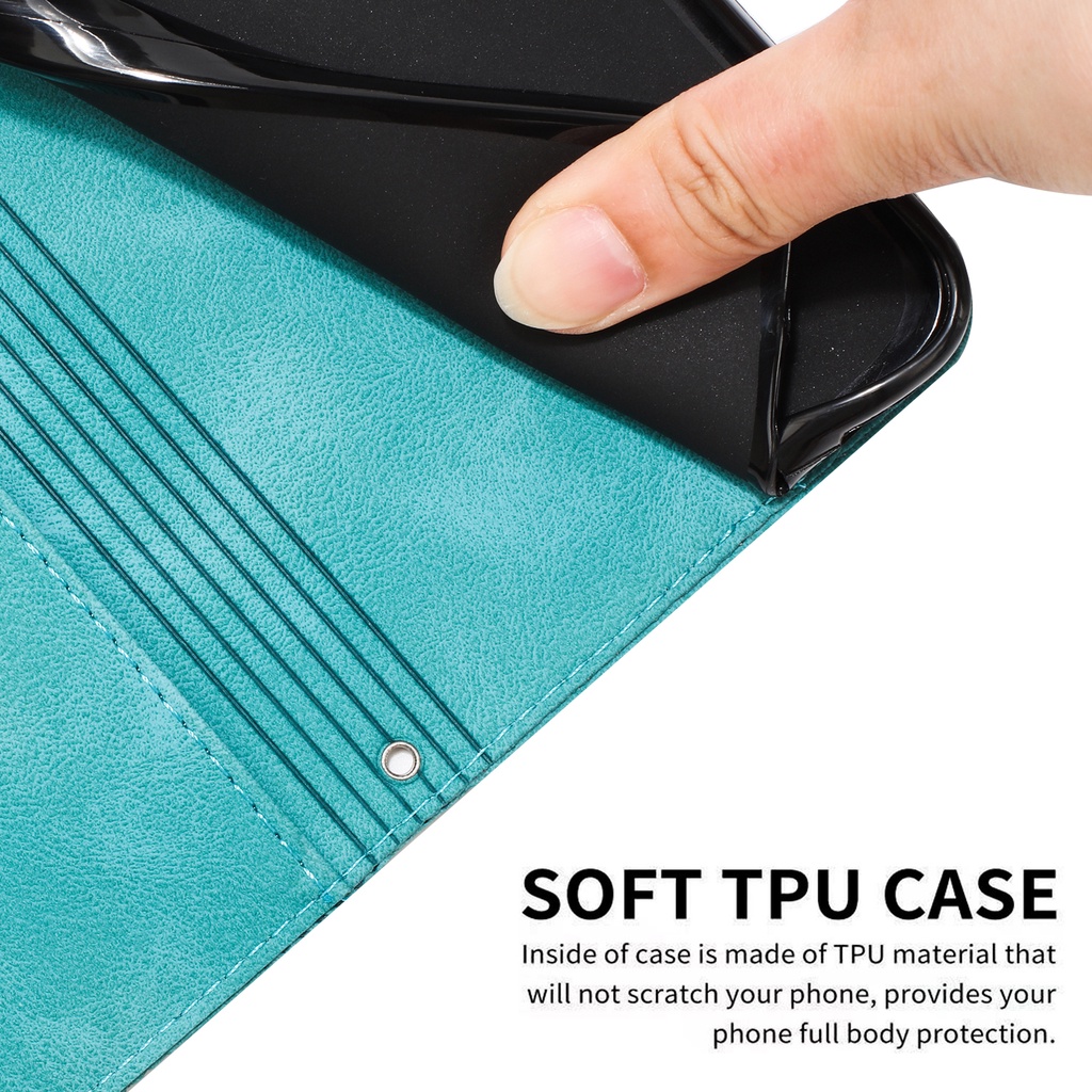 เคสโทรศัพท์มือถือหนัง-pu-ฝาพับแม่เหล็ก-พร้อมช่องใส่บัตร-และสายคล้องข้อมือ-สําหรับ-samsung-galaxy-s9-plus-s8-s7-edge-note-9-8