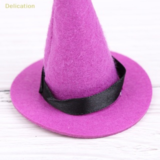 [Delication] หมวกแม่มด แฮนด์เมด ขนาดเล็ก สําหรับตกแต่งขวดไวน์ ฮาโลวีน 2 ชิ้น