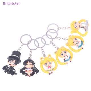 Brightstar พวงกุญแจ จี้ตุ๊กตาการ์ตูนเซเลอร์มูน 3D ของขวัญคริสต์มาส สําหรับเด็กผู้หญิง