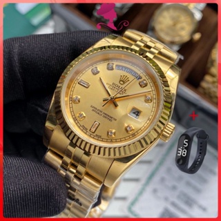 [R.X] นาฬิกาผู้ชาย นาฬิกาข้อมืออัตโนมัติ สายสแตนเลส สีทอง หรูหรา สไตล์นักธุรกิจ สําหรับผู้ชาย 81013