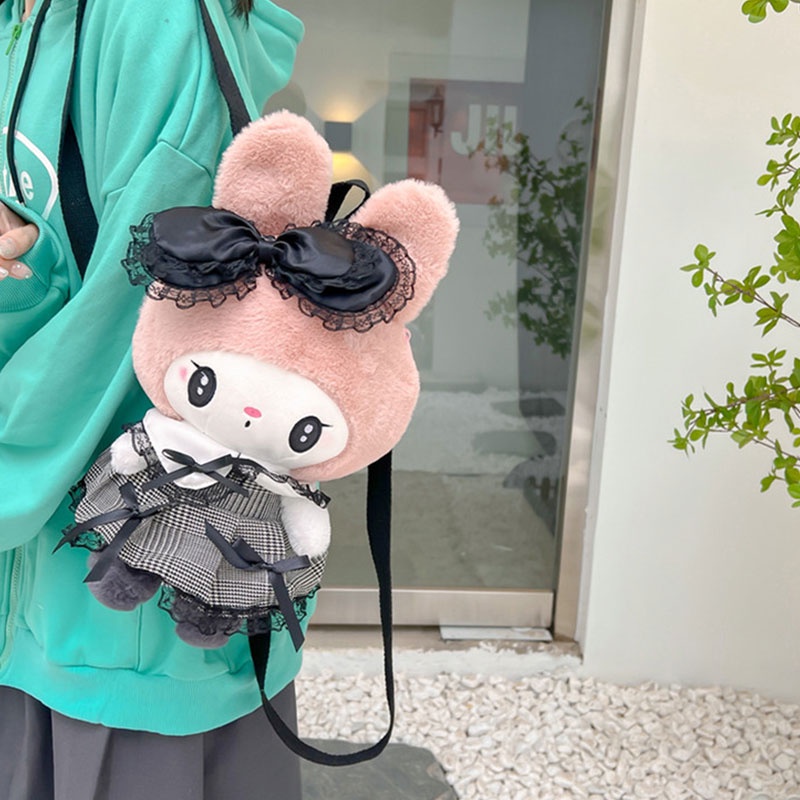กระโปรงน่ารักสไตล์ญี่ปุ่น-kuro-ตุ๊กตากระเป๋าตุ๊กตาบุคลิกภาพใหม่การ์ตูนตุ๊กตาเป้