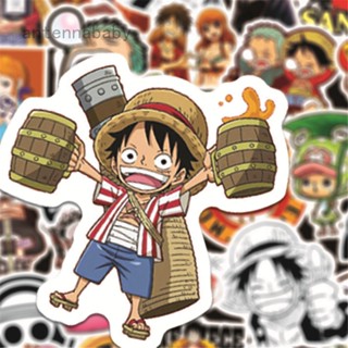 สติกเกอร์ ลายการ์ตูนอนิเมะ One Piece กันน้ํา สําหรับติดตกแต่งกีตาร์ แล็ปท็อป DIY จํานวน 50 ชิ้น ต่อชุด