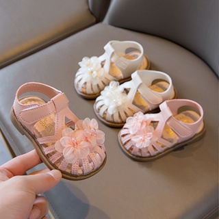 รองเท้าแตะ พื้นนิ่ม สไตล์เจ้าหญิง แฟชั่นฤดูร้อน สําหรับเด็กผู้หญิง อายุ 1-3 ปี
