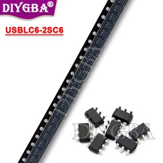 ชิปเซ็ต USBLC6-2SC6 SOT23-6 USBLC6 SOT UL26 SOT23 10 ชิ้น