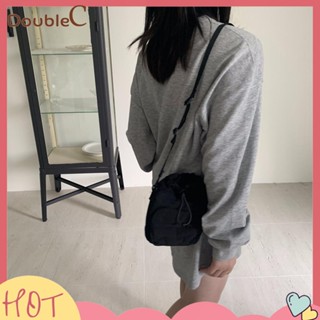 【Double C 】✿   ใหม่ กระเป๋าสะพายข้าง ไนล่อน ทรงสี่เหลี่ยม ขนาดเล็ก หรูหรา แฟชั่นสําหรับผู้ชาย และผู้หญิง