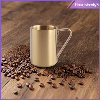 [Flourishroly5] แก้วกาแฟสเตนเลส พร้อมหูจับ อเนกประสงค์ สําหรับร้านอาหาร