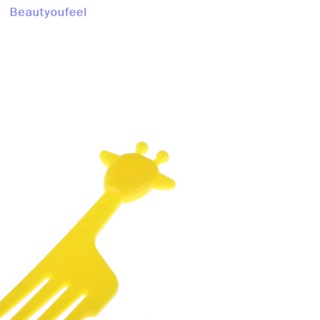 [Beautyoufeel] ส้อมจิ้มผลไม้ พลาสติก ลายการ์ตูนสัตว์ 6 10 ชิ้น