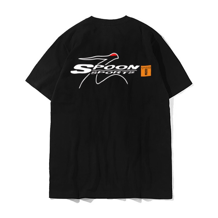 เสื้อยืดแขนครึ่ง-พิมพ์ลายรถยนต์-honda-spoon-sports-civic-fit-gk-typeone