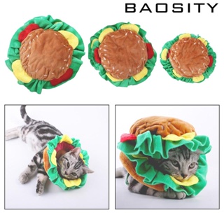 [Baosity] หมวกแฮมเบอร์เกอร์ ขนาดเล็ก พร็อพถ่ายรูป สําหรับสัตว์เลี้ยง แมว ลูกแมว วันเกิด