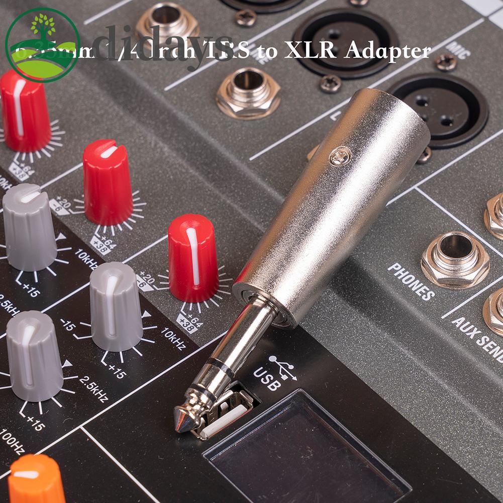 อะแดปเตอร์แปลงไมโครโฟน-xlr-ตัวผู้-เป็น-6-35-มม-ตัวผู้-เป็นตัวผู้-1-2-ชิ้น-didays-th