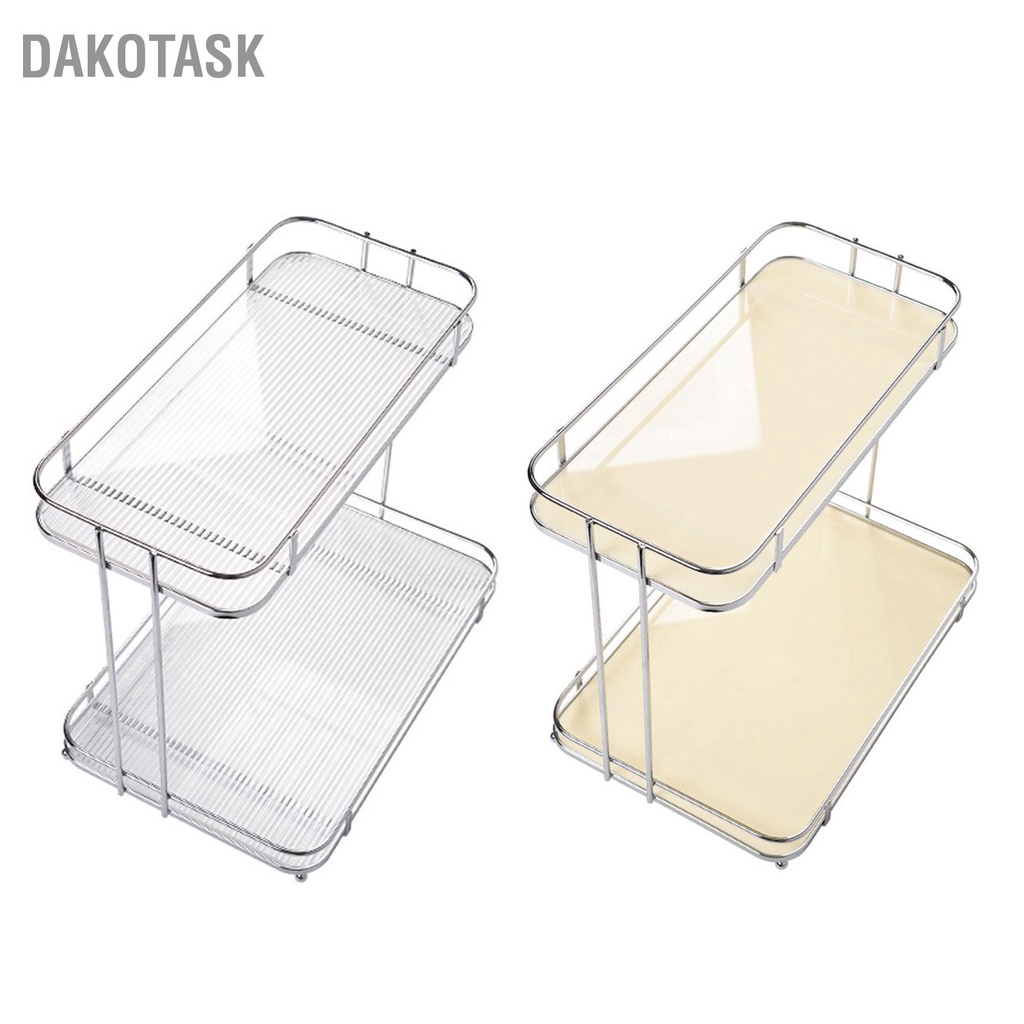 dakotask-ชั้นเก็บของตั้งโต๊ะเหล็กอะคริลิก-2-ชั้นหนามัลติฟังก์ชั่เคาน์เตอร์ชั้นวางออแกไนเซอร์สำหรับห้องนอนห้องครัวห้องน้ำ