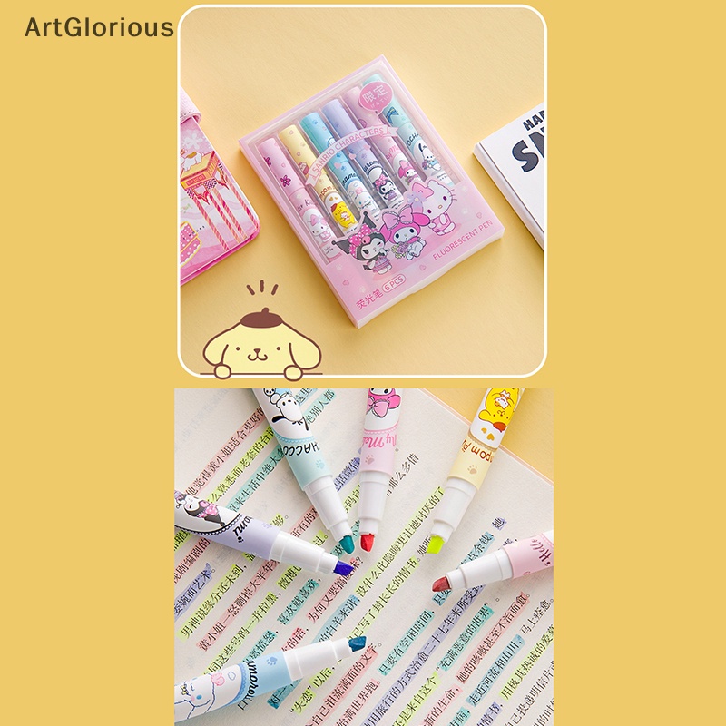 sanrio-ปากกาสี-อเนกประสงค์-รูปหัวใจน่ารัก-6-กล่อง