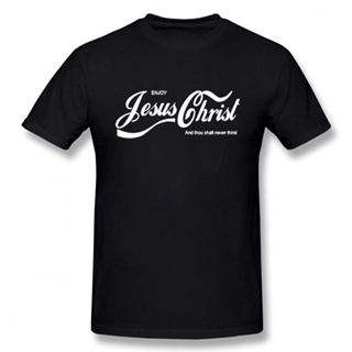 [S-5XL]เสื้อยืดแขนสั้น ผ้าฝ้าย พิมพ์ลาย Enjoy Jesus Christ The Real King Christian แฟชั่นสําหรับผู้ชาย