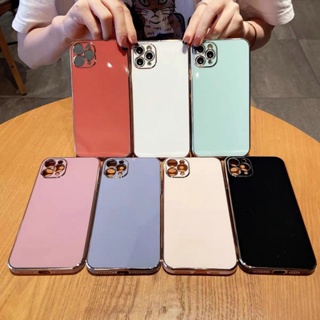 Soft Thin Casing Samsung Galaxy A71 4G A70 A11 M11 A31 A50 A50S A30S A10 A20S A10S 6D Straight Edge Electroplate fashionable Fine Hole Tpu Phone Case 1MMT 12