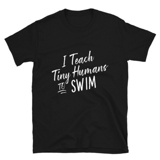 Cute Funny Swim Coach Gift - Tiny Humans Swimming Instructor Tshirt Short-Sleeve Unisex T-Shirt_02