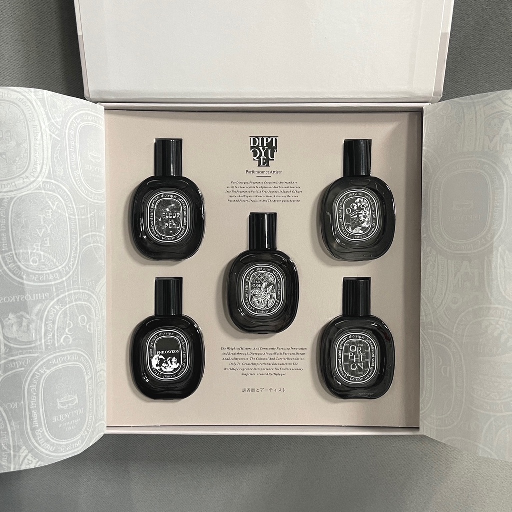Diptyque ชุดตัวอย่างน้ําหอม ฉลากสีดํา × 10 มล. 5 ชิ้น Diptyque perfume