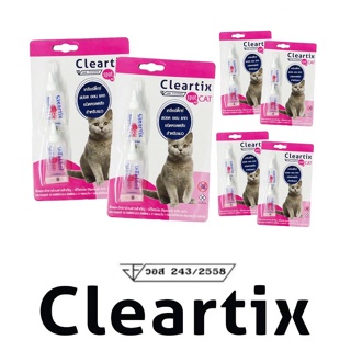 Cleartix แมว 6 แผง (12 หลอด) ผลิตภัณฑ์ป้องกันหมัด หยดกำจัดหมัด แมว