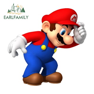 Earlfamily สติกเกอร์ Mario ป้องกันรอยขีดข่วน 13 ซม. สําหรับตกแต่งเครื่องปรับอากาศรถยนต์