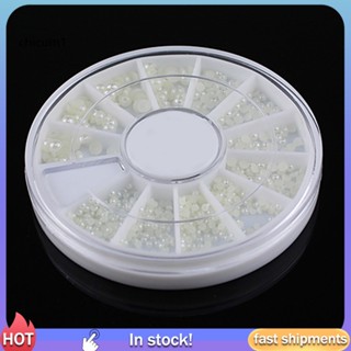 Cc อุปกรณ์ตกแต่งเล็บ ไข่มุกเทียม สีขาว 3 ขนาด DIY
