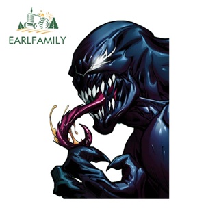 Earlfamily สติกเกอร์ Venom Peeker กันน้ํา 13 ซม. x 10.1 ซม. สําหรับติดตกแต่งรถยนต์ แล็ปท็อป Windows