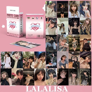 โปสการ์ดอัลบั้มรูปภาพ LISA Black-Pink สีดํา สีชมพู จํานวน 50 ชิ้น ต่อกล่อง