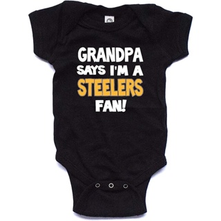 Nanycrafts ทารก &amp;#39;s My Grandpa Says I&amp;#39;m A Steelers ชุดบอดี้สูท พัดลมเหล็ก สําหรับเด็ก UVAC