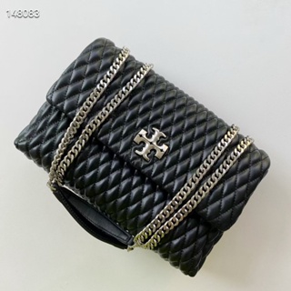 Tb tory burch 316A ใหม่ kira กระเป๋าสะพายไหล่ เมสเซนเจอร์ ปักลายโซ่