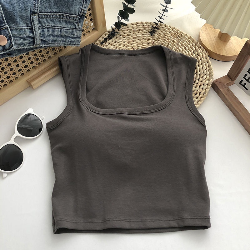 เสื้อสายเดี่ยว-คอสี่เหลี่ยม-ตัวสั้น-สุดเซ็กซี่-ใส่ข้างนอกได้-สําหรับผู้หญิง