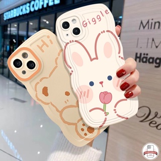 เคสโทรศัพท์มือถือ ขอบหยัก ลายการ์ตูนหมีน่ารัก สําหรับ Infinix Hot 10 9 11 12 Play Smart 4 6 5 Hot 20s 10 Lite 12i 10s 12 Pro 20 11s Note 12 G96 12 2023 10 Pro 12 Pro 8 Plus กระต่าย ปกอ่อน