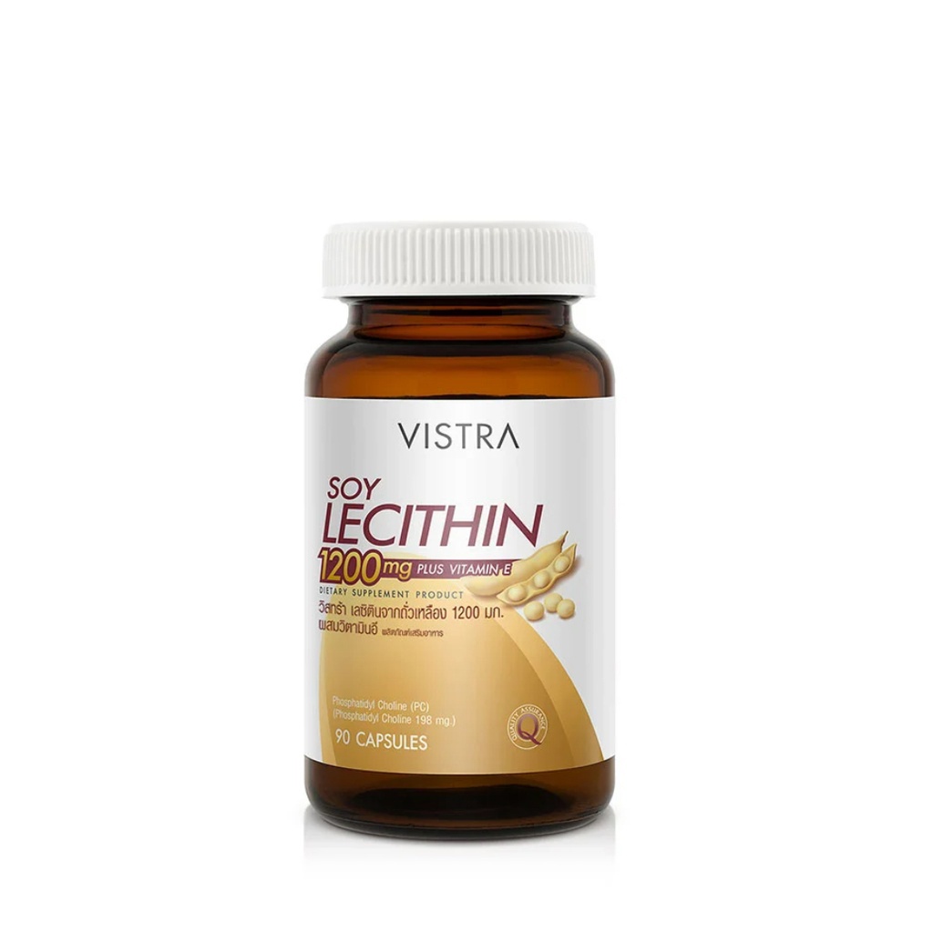 vistra-soy-lecithin-1200-mg-90-เม็ด-อาหารเสริมสกัดจากถั่วเหลือง-บำรุงสมอง-ลดคอเลสเตอรอล