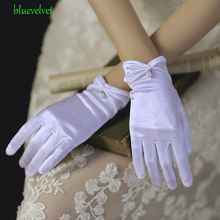 BLUEVELVET ถุงมือแต่งงาน ป้องกันรังสียูวี อินเทรนด์เจ้าสาว สําหรับผู้หญิง ประสิทธิภาพห้านิ้ว ถุงมือเต็มนิ้ว