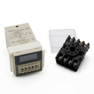 omron DH48S-2Z+ซ็อกเก็ต Relay เครื่องจับเวลาจอแสดงผล lcd 24 vdc 220vacdelay0.01วินาที- 99.99 ชมพร้อมส่ง ทักเชท