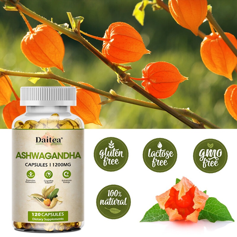 ashwagandha-แคปซูลสารสกัดจากไขมัน-บรรเทาความเครียด-ความวิตกกังวล-ปรับปรุงการนอนหลับ-ปรับปรุงภูมิคุ้มกัน-และส่งเสริมสุขภาพสมอง