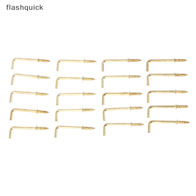flashquick-ตะขอแขวนแก้ว-รูปตัว-l-สกรูมุมขวา-5-แบบ-โลหะผสมเหล็กคาร์บอน-สีเหลือง-ทอง-20-ชิ้น