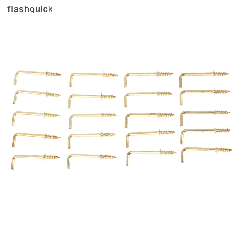 flashquick-ตะขอแขวนแก้ว-รูปตัว-l-สกรูมุมขวา-5-แบบ-โลหะผสมเหล็กคาร์บอน-สีเหลือง-ทอง-20-ชิ้น