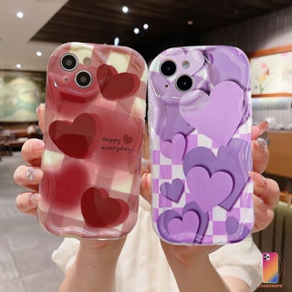 เคสนิ่ม ขอบโค้ง ลายตารางหมากรุก 3D สําหรับ IPhone 7 Plus 11 6 6S 8 14 Plus XR 11 12 13 14 PRO MAX 11 12 13 X XS MAX Se 2020 6SPlus 7Plus 6Plus 8Plus 14Plus XSMAX