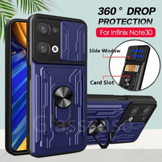 เคสโทรศัพท์มือถือ ป้องกันเลนส์กล้อง พร้อมแหวนขาตั้ง สําหรับ Infinix Note 30 Pro Note30 Note30Pro 4G 2023